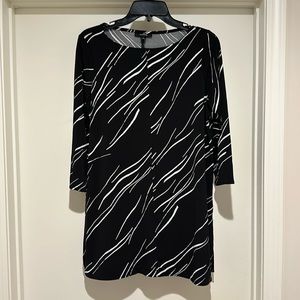 Women’s Boat-neck 3/4 Sleeve printed top